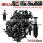 Hot Sale 100Pcs Car Auto Fender Bumper 7mm Plastic Rivets Fastener Clips Push Pin Clip