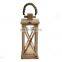 Home Decorative wooden lantern Hemp Candle Holder metal lantern wood