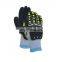 Sunnyhope nitrile sandy finish coated TPR anti impact racing gloves