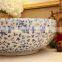 Jingdezhen blue and white porcelain bathroom vessel sink