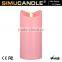 LED taper candle with moving wick with timer and remote control for home decoration