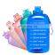 hot selling 5 Gallon 32oz work out protein glitter big capacity BPA free portable poly-clear 24oz fitness bottles