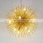 Post-Modern Gold Geometric Ball LED Pendant Lighting Living Room Restaurant Bar Spark Ball Iron LED Chandelier Lamp