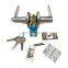 American style zinc alloy doors handles locks lever lock with brass cylinder in low price