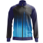 Custom Sublimation Jacket of Blue and Black Color With Black Zipper