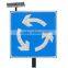 Factory outlet solar island circle warning sign LED solar traffic safety sign board
