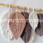 Set Of Eight Leaf Wall Hanging Macrame Room Decor