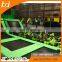 Large multi-functional small indoor kids indoor fitness trampolines parks with foam pit