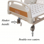 Medical bed / nursing bed / ABS material at the head and tail of the bed