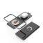 2 in 1 Fabric Stand OVP Protected Folding Design Magnetic Wireless Charger 1A Output Car Charger for AirPods