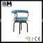 replica design office furniture leather seat and back chromed frame armrest chair