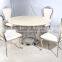 Modern stainless steel restaurant round dining table