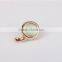 wholesale 9k rose gold pendant natural prehnite handmade green stone jewellery