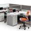 Modern office furniture with hang cabinet 2 person panel office workstation ( SZ-WS022)