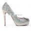 Women handmade high heel shoes women platfrom shoes rhinestone wedding shoes