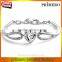 Hot Selling Heart Shaped Silver Plated Austrian Crystal Bracelet & Bangle Wholesale