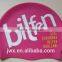 Elastic silica river bathing cap for black hair
