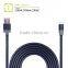 Mfi Certificated Flat Phone Charger Cable With PVC Injected Housing