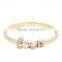 Gold plated jewelry wholesale zinc alloy rhinestone love bracelets bangle for best friend