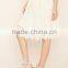 Latest Long Skirt Design 2016 Floral Fabric Eyelash Lace Elastic Band Midi Skirt