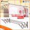 Metal Collapsible wall mounted Clothing Rack, Push-Pull clothes hanger rack, Aluminum folding laundry rack