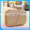 Glitter Covered Fabric Hard Case Alloy Chain Strap Fashion Handbag Clutch