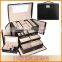 Jewelry boxes custom map explosion models big butterfly leather dressing luxury jewelry storage box wedding gift