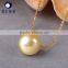 8.5-9mm high luster seawater akoya single pearl pendant with 18k gold chain