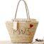 Sea grass striped women straw bags lady large size tote beach bags