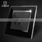 New Design Wallpad Black Waterproof Acrylic Glass 110~250V 1Gang Switch and Electric 3 Pin Austrilia Wall Socket