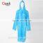 Cheap PE Fashion Female Raincoat Disposable Transparent Fabric Long Korean Raincoat Conjointed Raincoat