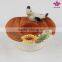 ceramic pumpkin design decorative candle holder with bird stand