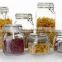 Wholesale Health Food Square Clear Glass Storage Jar With Clip Glass Lid