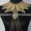 Wholesale new design fashion Gold Lacework Shape Sexy Back Body Chain Necklace