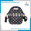 Outdoor Picnic Eco-friendly Food Holder Travel Organizer Neoprene Lunch Box Bag Tote With Adjustable Shoulder Strap