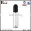 5/7/8/10/12/15ml black color dropper press cap glass tube bottle made in china high quality transparent packaging