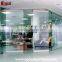 Single layer balcony waterproof frameless stackable glass partition wall