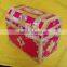 chest shaped paper jewelry storage box with inserted pearls