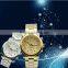 2016 fashional gold lady watches, alloy case watch 3atm water resistant lady watches