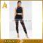 2016 new arrival mesh front black womens yoga pants leggings