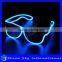 Fashion Design Hot Sell Led EL Wire Glasses Shutter Shade Frame