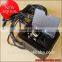 Aluminum Brushed Floor/Worktop/Desktop Flip Up Power Socket/Cable Cubby with Extension Connected Cables