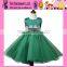 2016 Spring Design Baby Girl Dress In Green Color Princess Girl Baby Girl Dress In Green Color