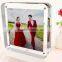square round acrylic photo frame, magnetic frame