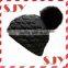 Solid Custom Knitted POM POM Beanie Skull Cap Hat