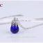 Sterling Silver Necklace Pendant Essential Oil Diffuer Pendant Glass Jewelry 925 Wholesale