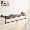 2015news most popular stainless steel 304 bathroom design Chrome finishing towel shelf