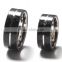 Couples titanium wedding bands glossy carbon fiber rings for sale