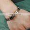 Classic two tone crystal wire bracelet jewelry stainless steel watch bangle for men
