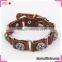 Custom engraved bracelets wholesale, leather cuff bracelet men